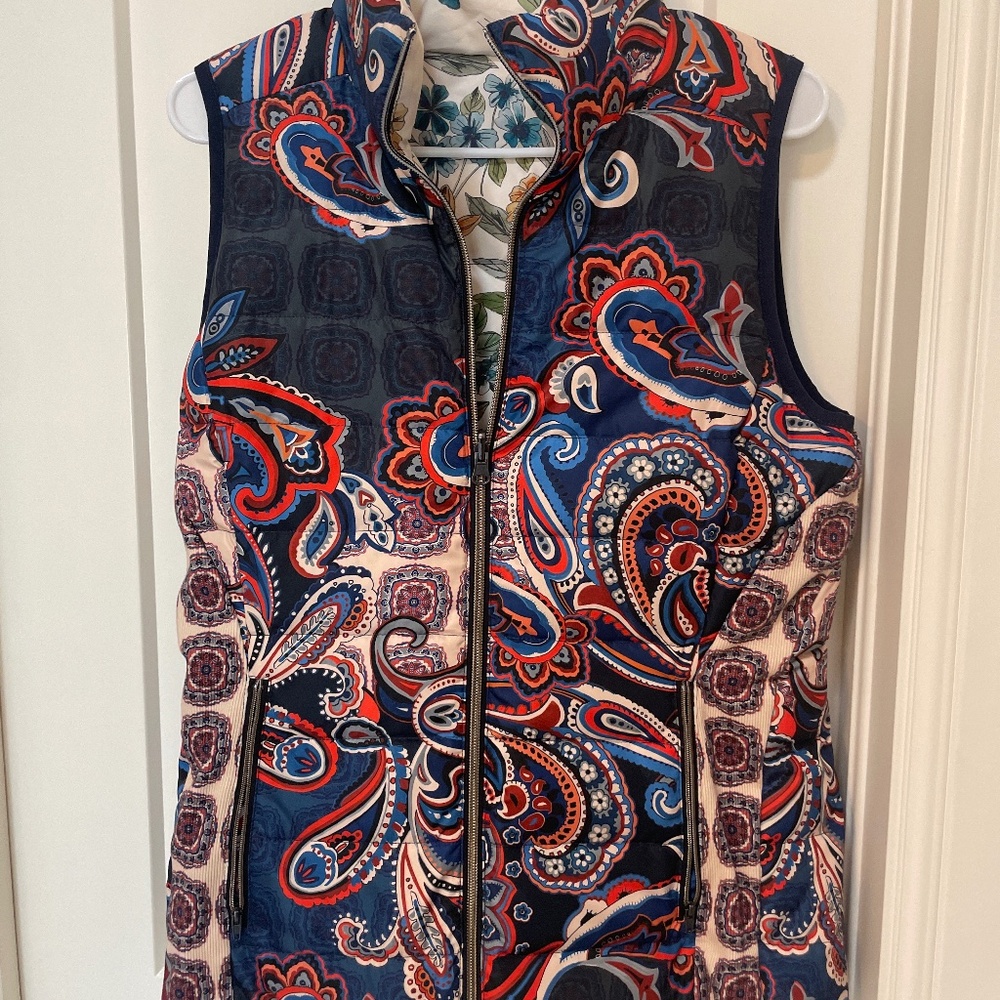 Johnny Was Paisley Vest reversible